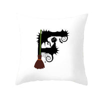 HKM-358483 Halloween Pumpkin Cartoon Peach Skin Pillowcase for Home and Office Décor, 45x45cm