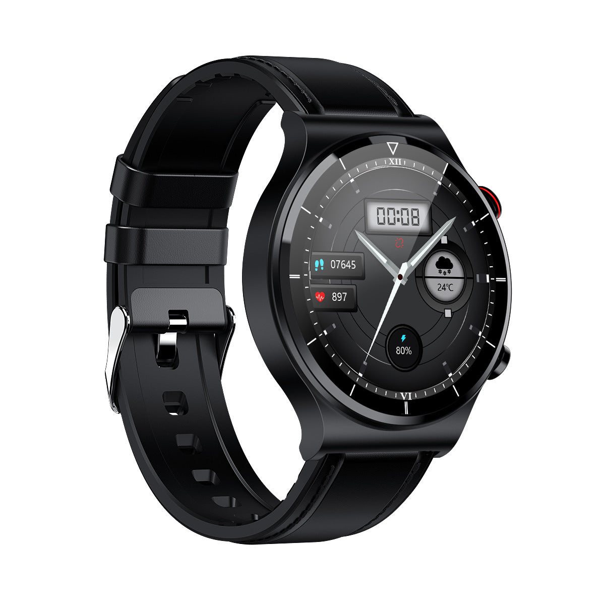 HKM-358611 Smart Watch with Wireless Charging and ECG Monitoring for iOS and Android Devices
