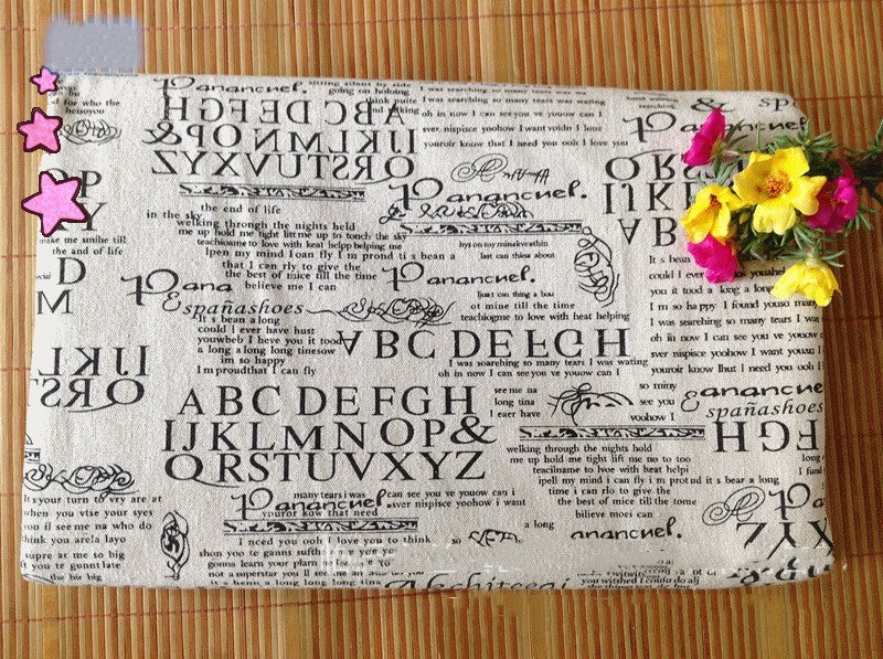 HKM-358931 Cotton Hemp Cloth with Monochrome Print - 10m Roll, 300g/㎡, 155cm Wide