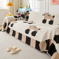 HKM-358995 Full Coverage Anti-Scratching Sofa Cover in Stripes and Cartoon Designs