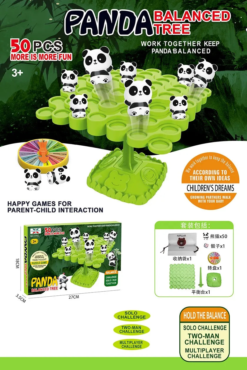 HKM-359059 Frog Astronaut Panda Balancing Board Game for Two Players - Educational Toy for Kids