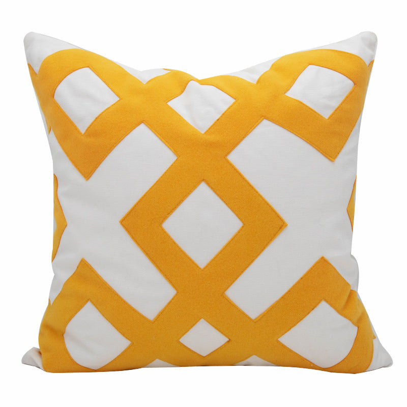 HKM-359059 Modern Minimalist Geometric Sunflower Pillow Cover for Living Room and Bed - Various Sizes Available