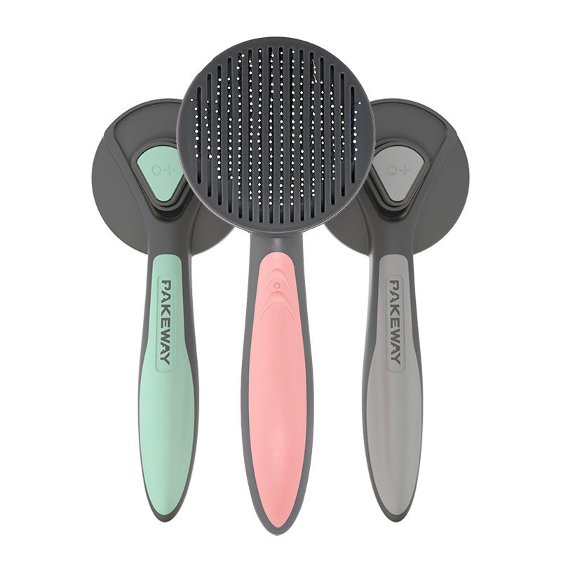 HKM-359187 Pet Hair Removal Brush for Dogs and Cats with Ergonomic Handle and Fine Needle Design