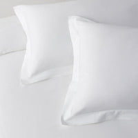 HKM-359251 Pure White Long-Staple Cotton Four-Piece Bedding Set with Bed Sheet, Quilt Cover, and Pillowcases