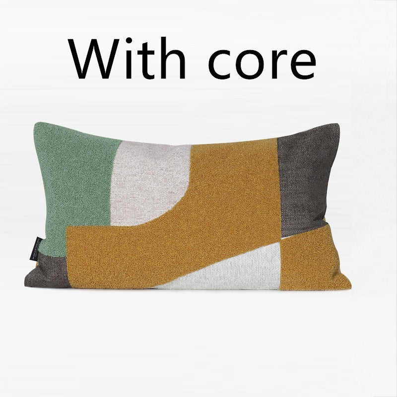 HKM-359315 Simple Modern Embroidered Square Pillow for Living Room and Bedroom Decor