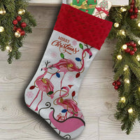 HKM-359379 Flamingo-Themed Holiday Christmas Stocking - Decorative Cloth Pendant, 46 x 28 CM