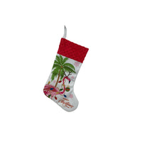 HKM-359379 Flamingo-Themed Holiday Christmas Stocking - Decorative Cloth Pendant, 46 x 28 CM