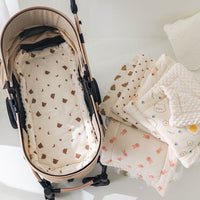 HKM-359571 Cotton Infant Stroller Cushion Mat with Non-Slip Design in Assorted Colors and Patterns