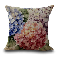 HKM-359635 Retro Flower Pattern Peach Skin Decorative Pillowcase - 45x45 cm