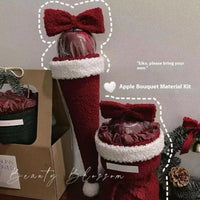 HKM-359699 Christmas Eve Fruit Bouquet with Single Bow – 33cm Long, Festive Design