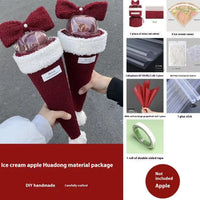HKM-359699 Christmas Eve Fruit Bouquet with Single Bow – 33cm Long, Festive Design