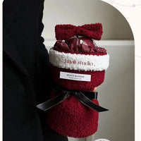 HKM-359699 Christmas Eve Fruit Bouquet with Single Bow – 33cm Long, Festive Design