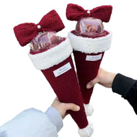 HKM-359699 Christmas Eve Fruit Bouquet with Single Bow – 33cm Long, Festive Design
