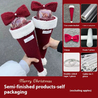 HKM-359699 Christmas Eve Fruit Bouquet with Single Bow – 33cm Long, Festive Design