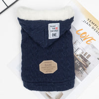 HKM-359827 Warm Hooded Sweater for Pets - Casual Plus Velvet and Classic Styles Available