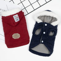 HKM-359827 Warm Hooded Sweater for Pets - Casual Plus Velvet and Classic Styles Available