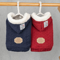 HKM-359827 Warm Hooded Sweater for Pets - Casual Plus Velvet and Classic Styles Available