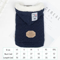 HKM-359827 Warm Hooded Sweater for Pets - Casual Plus Velvet and Classic Styles Available