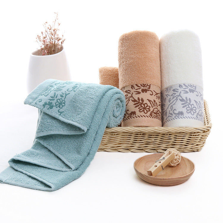 HKM-359827 Wisteria Flower Cotton 32 Ply Jacquard Absorbent Towel 34x73 cm
