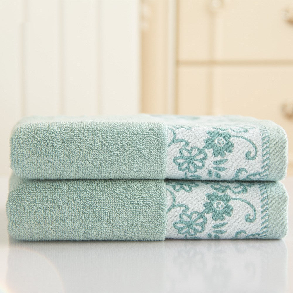 HKM-359827 Wisteria Flower Cotton 32 Ply Jacquard Absorbent Towel 34x73 cm