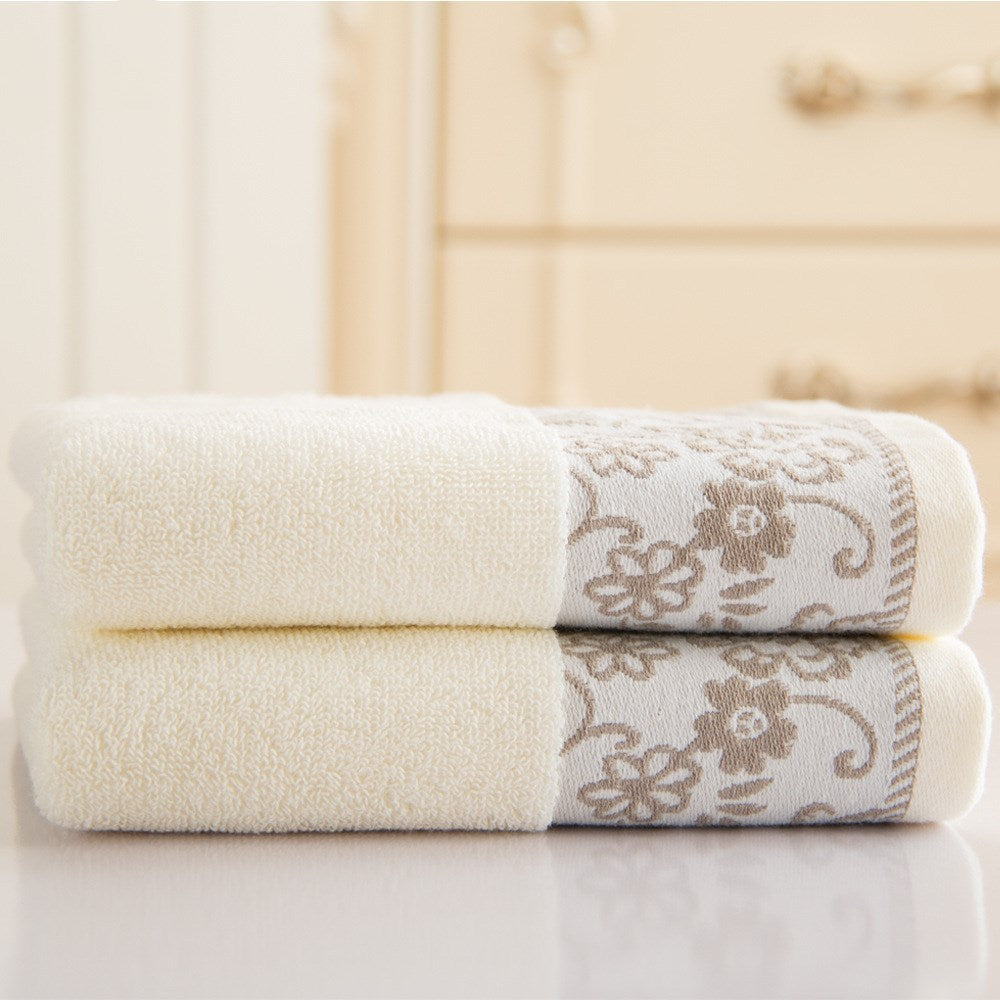 HKM-359827 Wisteria Flower Cotton 32 Ply Jacquard Absorbent Towel 34x73 cm