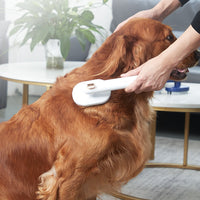 HKM-359955 Pet Grooming Brush for Cats and Dogs - Self-Cleaning High-Density Comb for Shedding and Hair Removal