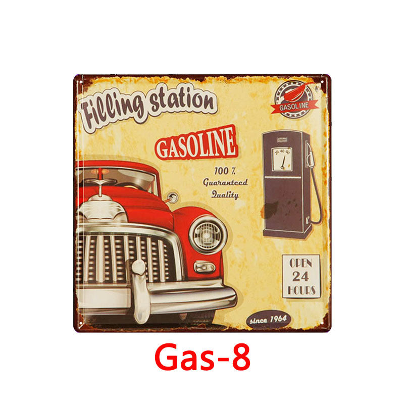 HKM-360083 Creative Retro Tin Metal Wall Art for Home, Bar, Coffee Shop, KTV - 30x20cm