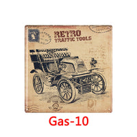 HKM-360083 Creative Retro Tin Metal Wall Art for Home, Bar, Coffee Shop, KTV - 30x20cm