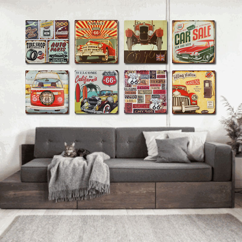 HKM-360083 Creative Retro Tin Metal Wall Art for Home, Bar, Coffee Shop, KTV - 30x20cm