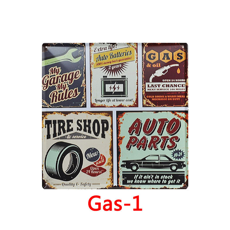 HKM-360083 Creative Retro Tin Metal Wall Art for Home, Bar, Coffee Shop, KTV - 30x20cm