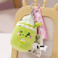 HKM-360083 Plush Milk Tea Keychain - Cute Soft Stuffed Bubble Tea Key Holder for All Ages