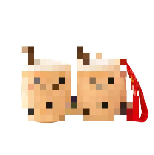 KTX-360083 Plush Milk Tea Keychain - Cute Soft Stuffed Bubble Tea Key Holder for All Ages