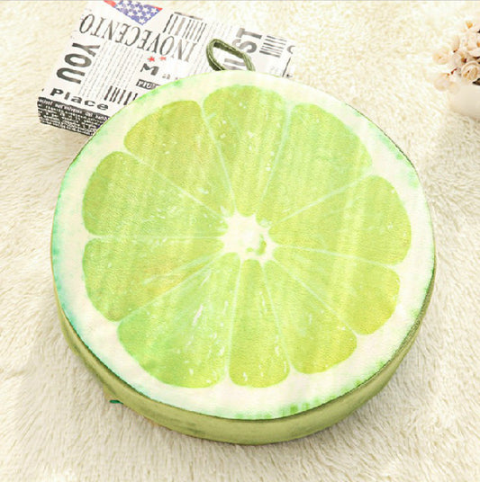 HKM-360147 3D Fruit-Patterned Memory Foam Cushion Pillow - Removable and Washable Tatami Style