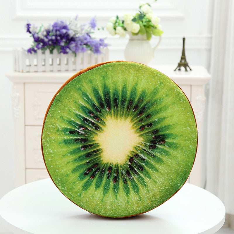 HKM-360147 3D Fruit-Patterned Memory Foam Cushion Pillow - Removable and Washable Tatami Style