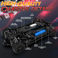 HKM-360211 1:16 Scale 4WD Remote Control Drift Car with Gyro, 50km/H Speed, 2.4GHz, Indoor/Outdoor Use