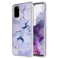 HKM-360339 Gold Marble Shell Phone Case for Samsung – TPU + PC, Starry Sky Design