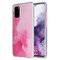 HKM-360339 Gold Marble Shell Phone Case for Samsung – TPU + PC, Starry Sky Design