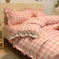 HKM-360403 Three-Piece Princess Heart Floral Bed Sheet Set for 1.2m to 2.0m Beds