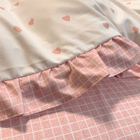 HKM-360403 Three-Piece Princess Heart Floral Bed Sheet Set for 1.2m to 2.0m Beds