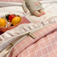 HKM-360403 Three-Piece Princess Heart Floral Bed Sheet Set for 1.2m to 2.0m Beds