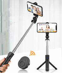 HKM-360467 Aluminum Alloy Selfie Stick for Mobile Phones with Live Support