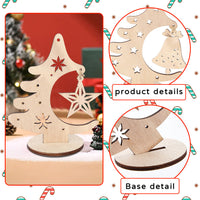HKM-360531 Wooden Christmas Ball and Bell Hanging Ornaments for Holiday Decorations