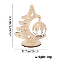 HKM-360531 Wooden Christmas Ball and Bell Hanging Ornaments for Holiday Decorations