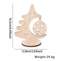 HKM-360531 Wooden Christmas Ball and Bell Hanging Ornaments for Holiday Decorations