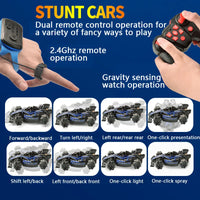 HKM-360659 4WD Stunt Spray Remote Control Karts with Gesture Sensor for Indoor-Outdoor Racing Fun