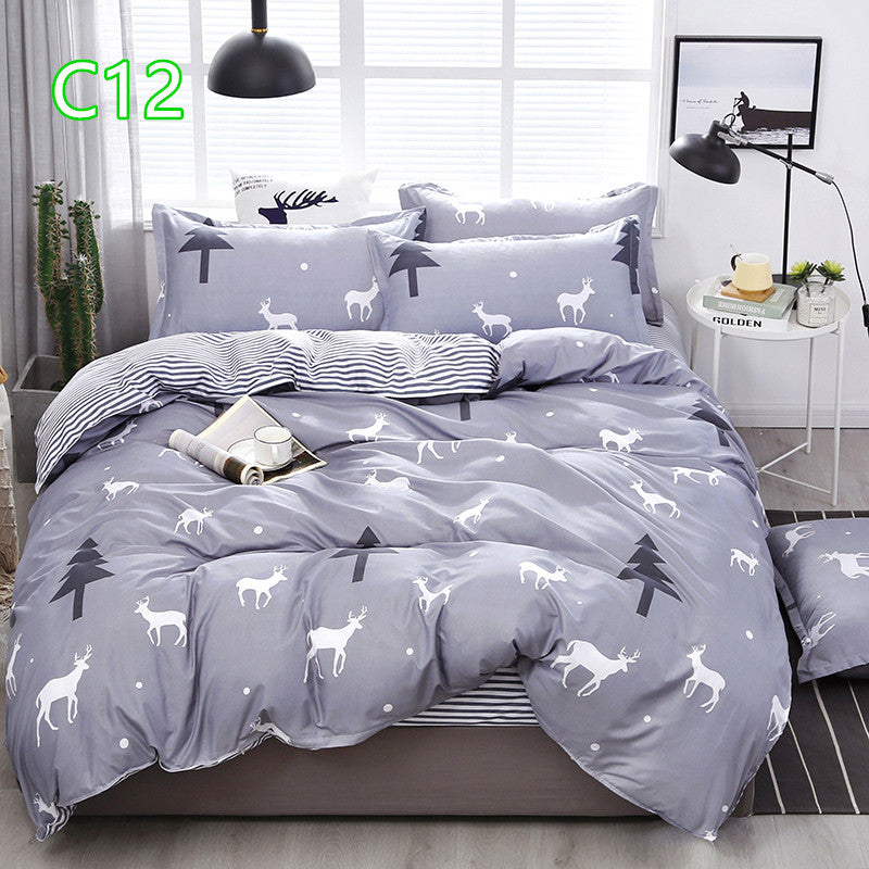 HKM-360723 Cute Cartoon Pattern Soft Quilt Cover and Pillowcase Set for Kids - Multiple Sizes Available