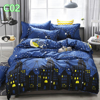 HKM-360723 Cute Cartoon Pattern Soft Quilt Cover and Pillowcase Set for Kids - Multiple Sizes Available