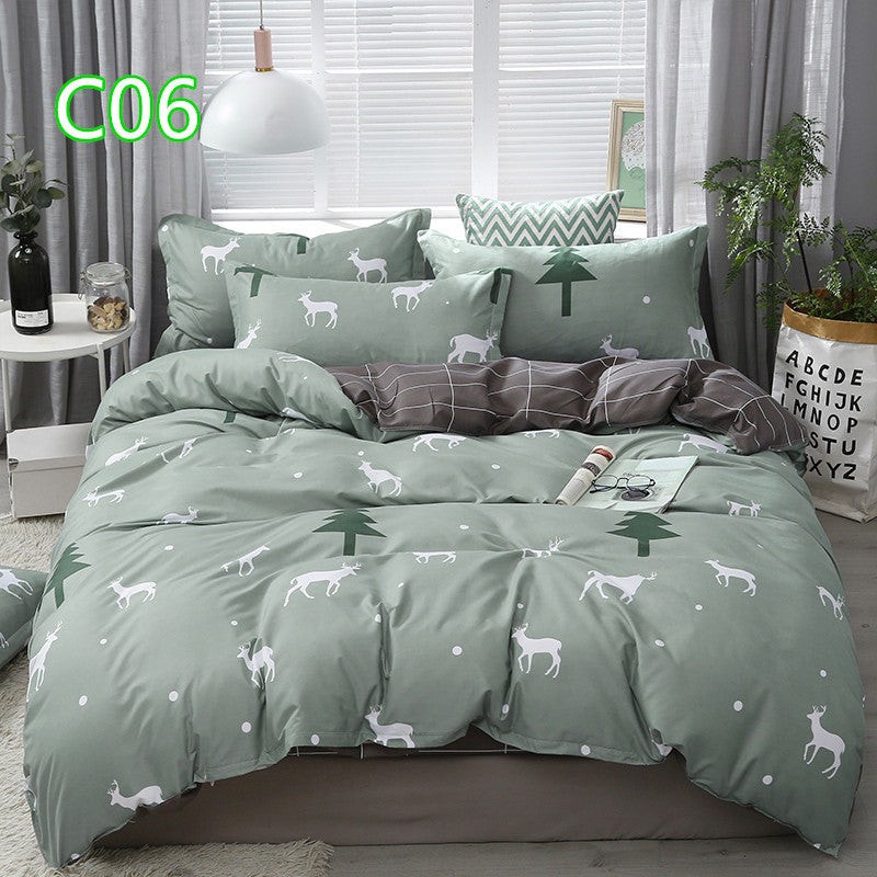 HKM-360723 Cute Cartoon Pattern Soft Quilt Cover and Pillowcase Set for Kids - Multiple Sizes Available