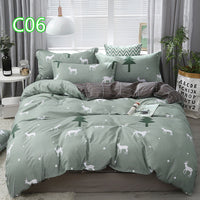 HKM-360723 Cute Cartoon Pattern Soft Quilt Cover and Pillowcase Set for Kids - Multiple Sizes Available