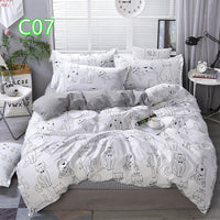 HKM-360723 Cute Cartoon Pattern Soft Quilt Cover and Pillowcase Set for Kids - Multiple Sizes Available